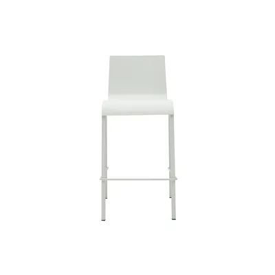 Immagine prodotto di Miliboo - Sgabello da bar di design impilabile bianco H65 cm (set di 2) KUPA