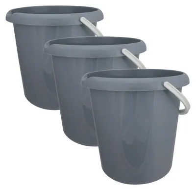 Produktbild von Set aus 3 Eimern mit je 5 Liter Fassungsvermögen für Garten und Haushalt