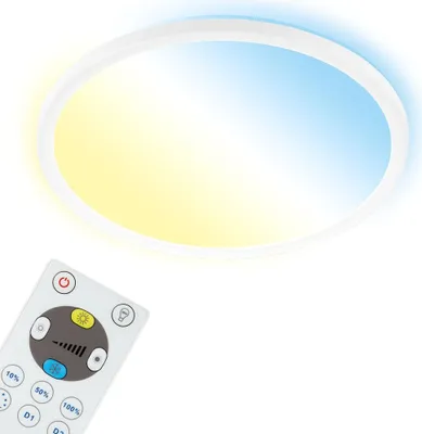 Produktbild von LED Panel Dimmbar Fernbedienung Ultraflach CCT 18W weiß Kunststoff Briloner