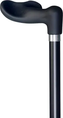 Produktbild von Gastrock Verstellbarer Gehstock – Schwarz – Rechtshänder – Ergonomischer Griff – Aluminium – Länge 75 bis 100 cm – 445 Gramm