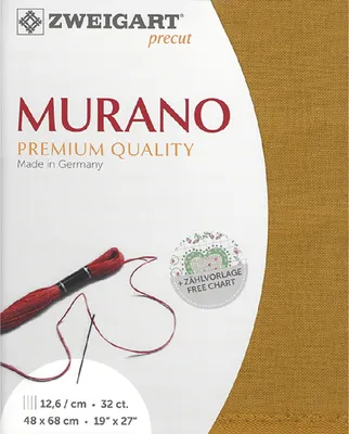 Produktbild von Zählstoff MURANO Zweigart Precut 32 ct. 3984 Farbe 4028 sahara, Handarbeitsstoff für Stickerei 48x68 cm