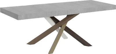 Produktbild von Ausziehbarer Tisch 180/440x90 cm Volantis Premium Zement mehrfarbige Beine 4/C