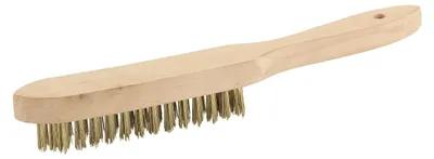 Productafbeelding van Messingborstel met houten handvat, ideaal voor houtbewerking en afwerking