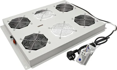 Obrázek produktu pro ROLINE 19 Zoll Dachlüftereinheit 4 Lüfte Thermostat grau (26.21.0273)