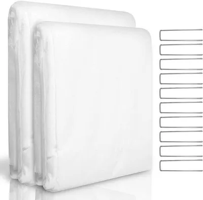 Immagine prodotto di Protezione invernale per piante 30 g/m² – Telo antigelo 2x5 m con 10 piedini a U – Telo idrorepellente e traspirante per la protezione invernale delle piante all'aperto