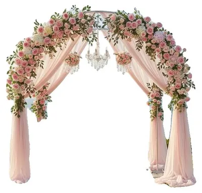 Image de Support en arc pour mariage en métal, dimensions 2,3 m x 2,3 m, en fer, capacité de charge de 4 à 5 kg, épaisseur de 0,7 mm, pied stable de 25 cm x 50 cm