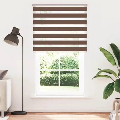 Immagine prodotto di vidaXL Tenda a rullo doppia Marrone 130x230 cm Larghezza tessuto 125,9 cm Poliestere
