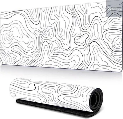 Obrázek produktu pro Velká herní klávesnice 80 x 30 cm – kancelářská klávesnice XL s zaoblenými hranami a protiskluzovou základnou – bílá