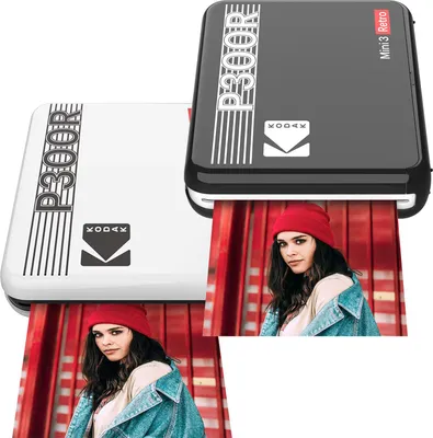 Produktbild von Kodak Mini 3 Square Retro weiss, Farbstoffsublimation, Randloser Druck, Bluetooth, Direktdruck, Weiß