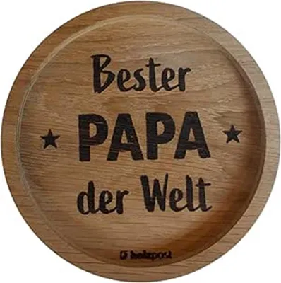 Produktbild von holzpost Untersetzer Papa Eiche 11,2cm