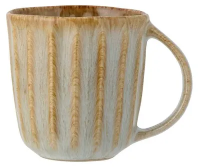 Image de Bloomingville Mug FLEUR Naturel 350 ml Mug à café Tasse en céramique