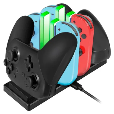 Obrázek produktu pro EXTSUD 6 v 1 nabíjecí stanice s řadičem pro Switch, 4 sloty, pro Switch a USB-C