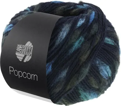 Produktbild von Lana Grossa - Popcorn 0007 nachtblau hellblau dunkelblau türkis