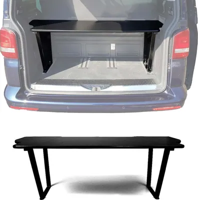 Produktbild von Multiflexboard Bettverlängerung Ablage für VW T5 T6 Multivan 2003-2025 Schwarz