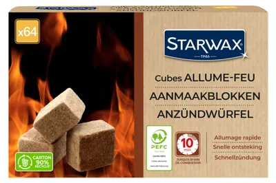 Productafbeelding van STARWAX Aanmaakblokjes PEFC, set van 64 stuks