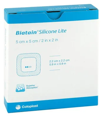 Produktbild von BIATAIN Silicone Lite Schaumverband 5x5 cm 5 St
