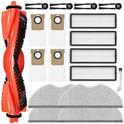 Immagine prodotto di Kit di ricambi per aspirapolvere Xiaomi H40 OV51: 1 spazzola principale, 4 panni in microfibra, 4 sacchetti per la polvere, 4 spazzole laterali, 4 filtri, 1 spazzola per la pulizia