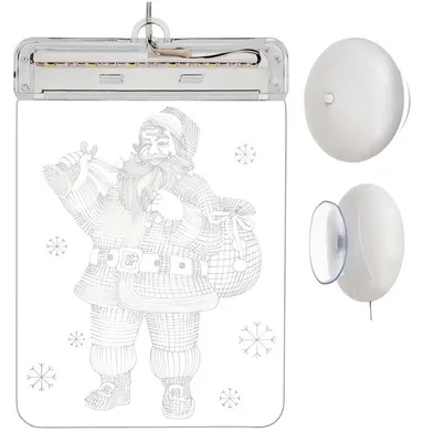 Produktbild von Glasmalerei LED 3D-Weihnachtsmann