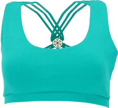 Produktbild von Goa Psytrance Bikini Top, Boho Top, Pixi Yoga Top - Petrol, Damen, Türkis, Baumwolle,Elasthan, Größe: L