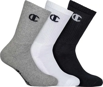 Produktbild von Champion Uni Socken, 3 Paar - Crew Socken Legacy grau/weiß/schwarz EU 35-38