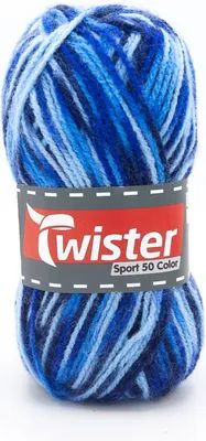 Produktbild von 50g Twister Sport color  blau 04 stricken häkeln