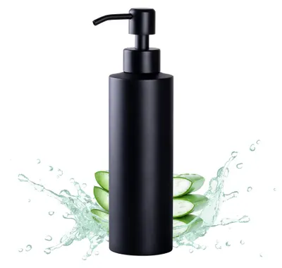 Image de Distributeur de savon en acier inoxydable, noir mat – Grande capacité de 350 ml pour savon liquide – Hygiène et élégance réunies dans un seul distributeur