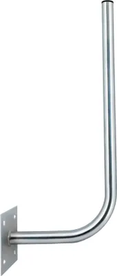 Produktbild von PremiumX 30cm Wandhalter 70cm Mast Stahl verzinkt Ø 38mm große Platte Wetterstation Wand-Halterung extra lang