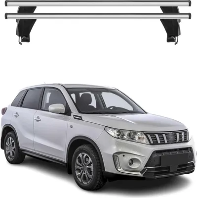 Image de Menabo Barres de toit Transversales pour Suzuki Vitara 2015-2020 Alu Gris 2x ABE