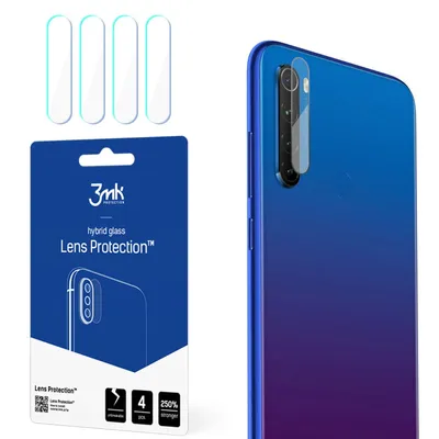 Produktbild von 3mk Hybridglas Lens Protection für Xiaomi Redmi Note 8 Kamera Objektiv Kameralinse 0,16mm 6H (4 Stück)