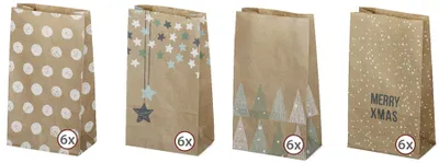 Produktbild von folia Adventskalender 24 Adventstütchen "NATURE"