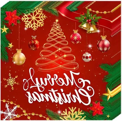 Weihnachtsservietten für eine festliche Tischdekoration, ideal für Weihnachtsdekoration und Abendessen