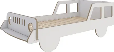 Produktbild von Need Sleep Kinderbett Autobett Jeep 80x180 cm Weiß