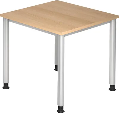 Produktbild von Hammerbacher Schreibtisch VHS08/E/S 80x80cm eiche