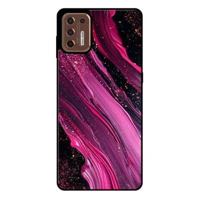 Obrázok produktu pre Smartphonica Puzdro na telefón vhodné pre Motorola Moto G9 Plus s mramorovou potlačou - TPU zadný kryt s mramorovým dizajnom - fialovo-ružový