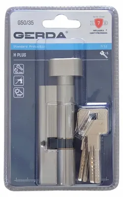 Produktbild von Gerda H PLUS Zylinder 50G/35 Nickel matt