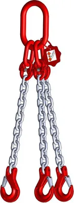 Immagine prodotto di Catena per imbracatura grado 8 a 3 fili 5,0 m 13 mm senza accorciamento zincata