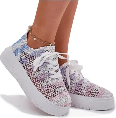 Produktbild von Damen Sneakers Auf Plattform Mit Häkeloberteil Mehrfarbig Mirietto 38