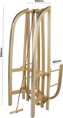 Obrázek produktu pro 2x bukové sáně Opěradlo pro děti Dětské sáně Dětské sáně 90 cm