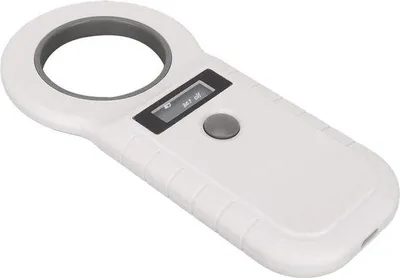Obrázok produktu pre Prenosný RFID skener, biely, dobíjateľný, pre psov