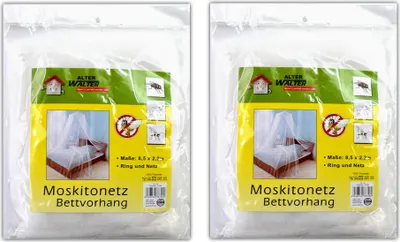 Produktbild von 2er Set XXL Moskitonetz Bettvorhang Mückenschutz fürs Bett Fliegennetz Betthimmel Insektennetz Mückennetz Fliegengitter Vorhang