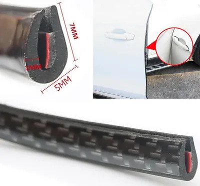 1,39€/m Carbon Gummi Dichtung Klebeband Türen Dachleiste Schiebedach Fenster – Produktansicht