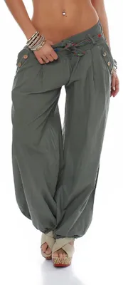 Productafbeelding van Malito - Broek met wijde pijpen, geïnspireerd op harembroeken - Lichte broek van katoen - Comfortabele hippie-stijl voor de zomer