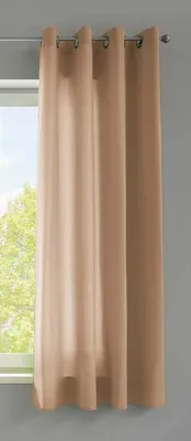 Produktbild von 1er Set Vorhänge Schal Ösen »Berlin« HxB 175x140 cm Sand Blickdicht Microsatin Lichtdurchlässig Uni Matt 20405N