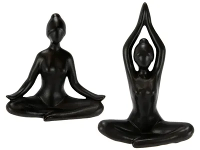 Productafbeelding van Mediterende Vrouw Yoga Beeld van Keramiek