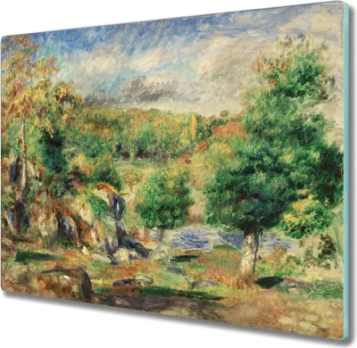 Produktbild von Coloray Schneidebrett Herdabdeckplatte 60x52 cm Kochplattenabdeckung Hackbrett Küchenbrett - Waldlandschaft Himmel