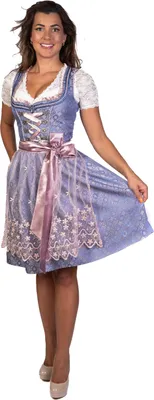 Produktbild von Trachtl - Midi Dirndl Alissa 2.Tlg Blau/Rosa 36