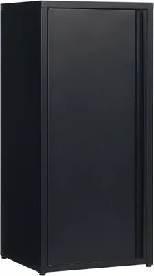 Produktbild von Metall-Aufbewahrungsschrank, Flur-Seitenschrank mit einer Tür, Büro-Aufbewahrungseinheit mit Magnetverschluss, Aktenschränke mit verstellbaren Regalen für das Wohnzimmer,Schwarz