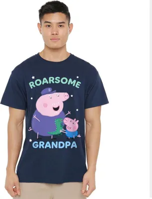 Obrázek produktu pro Prasátko Peppa - Tričko "Roarsome" pro muže/dámy uni TV21386 (M) (Námořnická modrá)