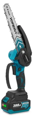Image de Scie à branches électrique - Mini-scie à chaîne sans fil - Moteur sans balais - Lame de 15/20 cm - 18V 500W - 2 batteries de 15000 mAh - Pour la coupe du bois et des travaux de jardin