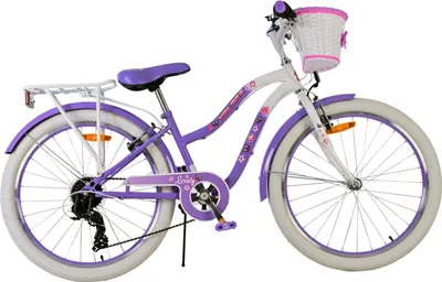 Produktbild von Volare Lovely Kinderfahrrad - Mädchen - 24 Zoll - Lila - 7 Gänge
